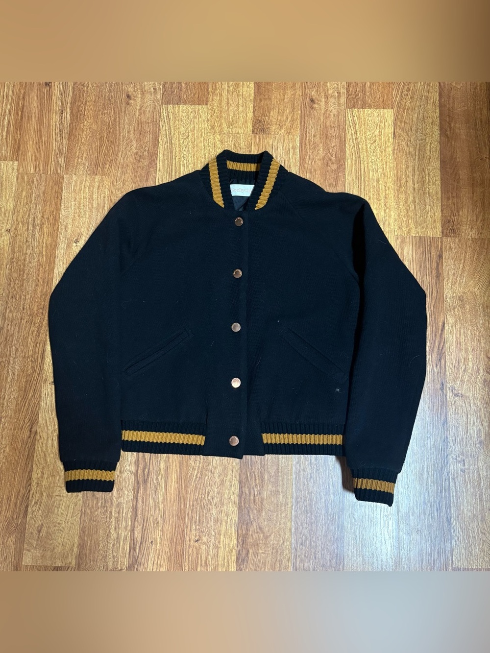 See By Chloé Corduroy Varsity Jacket EU Size 38 (US Womens small-medium)